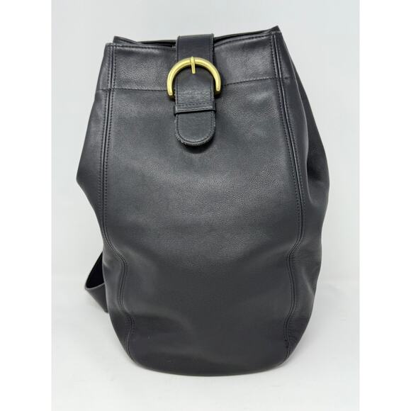 Genuine vintage COACH 4160 sling black leather crossover bag one strap - Picture 2 of 16